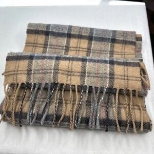 Barbour Classic Tartan 100% Lambswool Scarf Dark Academia Old Money Quiet Wealth